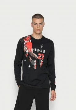 Jordan BRAND CREW - Camiseta De Manga Larga - Black/chile Red, Hombre