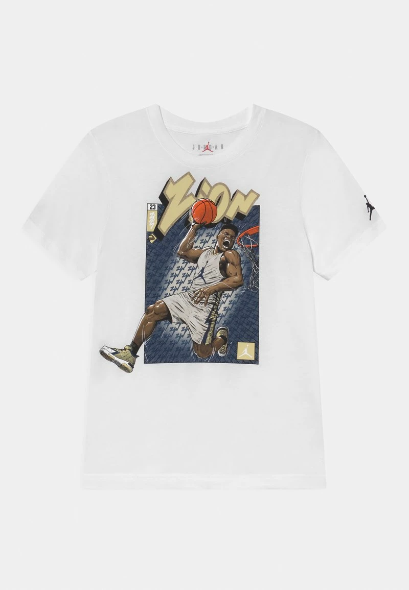 Jordan ZION BREAK THROUGH TEE - Camiseta Estampada - White , Niños 3 Jordan ZION BREAK THROUGH TEE - Camiseta Estampada - White , Niños