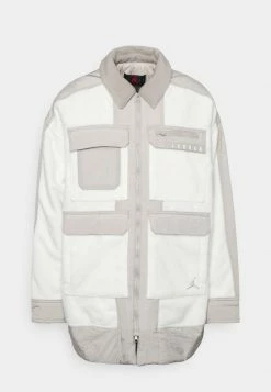Jordan JACKET - Abrigo Corto - Summit White/college Grey, Mujer