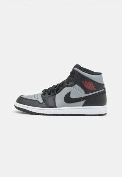 AIR JORDAN 1 MID - Zapatillas Altas - Black/gym Red/particle Grey/white , Hombre