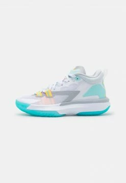 Jordan ZION 1 UNISEX - Zapatillas De Baloncesto - White/black/laser Orange/dynamic Turquoise , Unisexo