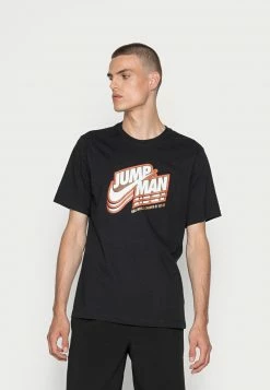 Jordan CREW - Camiseta Estampada - Black/metallic Gold , Hombre