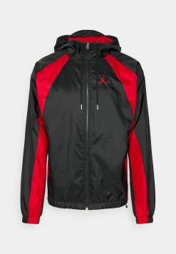 Jordan WOVEN JACKET - Chaqueta Fina - Black/gym Red , Hombre