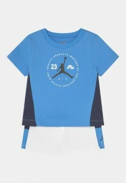 Jordan COURT BLOCKED SET UNISEX - Camiseta Estampada - White , Unisexo