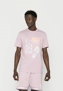 Jordan BRAND CREW - Camiseta Estampada - Plum Fog , Hombre
