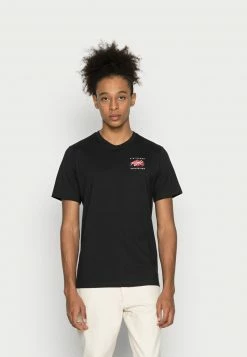 Jordan AIR CREW - Camiseta Estampada - Black/white/gym Red , Hombre