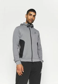 Jordan AIR HOODIE - Sudadera Con Cremallera - Carbon Heather/black , Hombre
