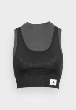 Jordan ESSEN CROP - Top - Anthracite/black , Mujer -Jordan Tienda Oficial c6edc4b650924bdf9abb4e4f361656f5