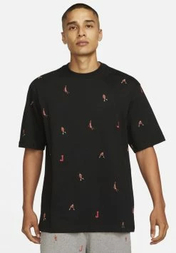 Jordan BRAND CREW - Camiseta Estampada - Black, Hombre
