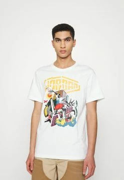 Jordan CREW - Camiseta Estampada - White/pollen/chile Red , Hombre