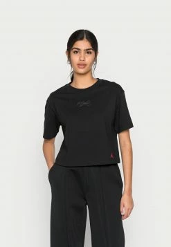 Jordan HERITAGE CORE - Camiseta Estampada - Black/mystic Hibiscus , Mujer