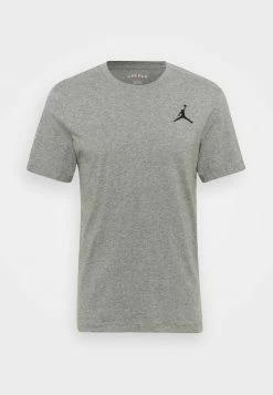 Jordan JUMPMAN CREW - Camiseta Básica - Carbon Heather/black , Hombre