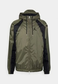 Jordan WOVEN JACKET - Chaqueta Fina - Medium Olive/black , Hombre